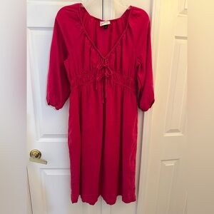 Universal Thread Vibrant Pink Long Sleeve Dress Size Medium